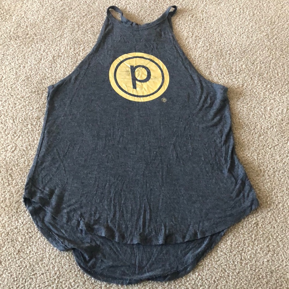 Pure Barre gold foil logo high neck tank